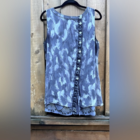 Da-Nang Silk Beaded Tunic Tank Size Large - Picture 14 of 16